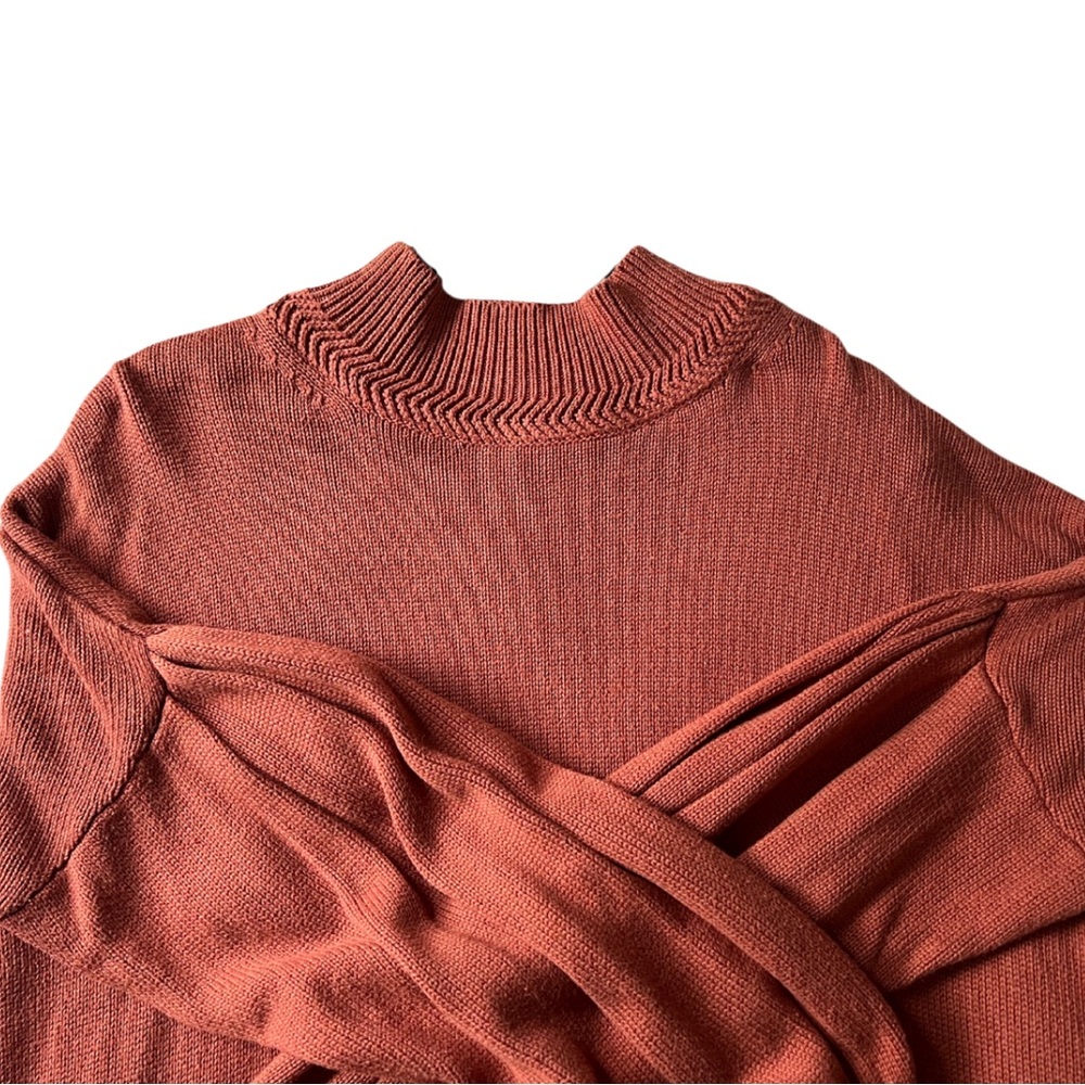 Cable Stitch Terracotta Women’s Oversized Knit Sweater Size L